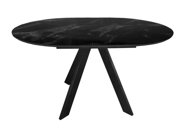 SFC110 стекло Оптивайт Черный мрамор/подстолье черное круглый стол раздвижной 2