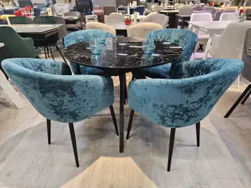 SFC110 стекло Оптивайт Черный мрамор/подстолье черное круглый стол раздвижной