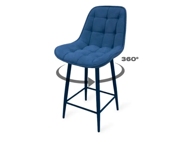 Стул полубарный КВАДРО LUXE-R поворотный 1