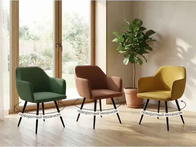 Стул 277 поворотный NS Pine зеленый 5