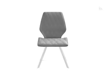 Стул мягкий 242, микровелюр B22 grey, ножки белые