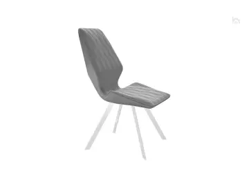 Стул мягкий 242, микровелюр B22 grey, ножки белые