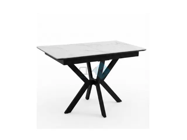 Стол DI100 Мрамор Кристал белый 1