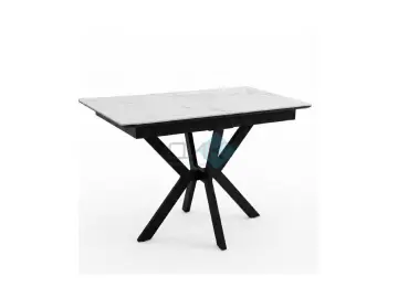 Стол DI100 Мрамор Кристал белый