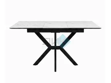 Стол DI100 Мрамор Кристал белый
