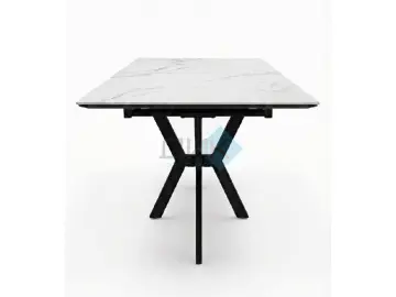 Стол DI100 Мрамор Кристал белый