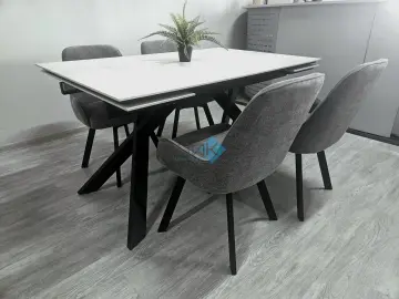 Стол DX140M Хромикс белый