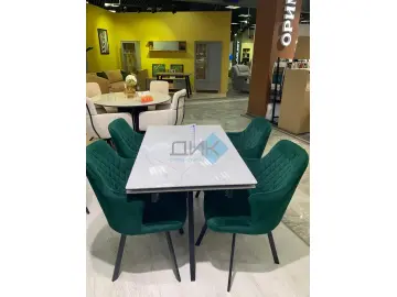 Стол SKM120 Carrara Gloss (мрамор глянец белый)