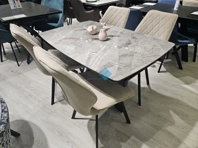 Стул 243 B03 BEIGE поворотный/белые 2