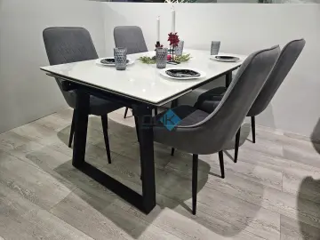 Стол DKZ160 Керамогранит Tianshan White (белый полуглянец)