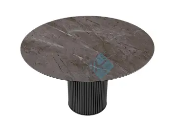 Стол AKRR120 Керамика Tundra Gris (темно-серый суперглянец)