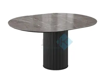 Стол AKRR120 Керамика Tundra Gris (темно-серый суперглянец)