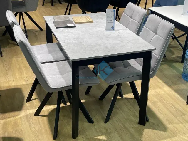 Стул 230 поворотный B22 GREY/белые 4