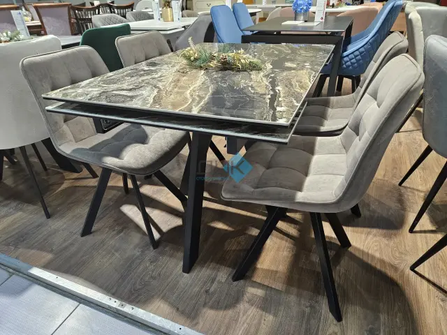 Стул 229 поворотный B22 GREY/белые 3