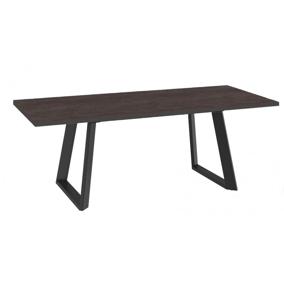 Кухонный стол раскладной Dikline ZL160 Хромикс бронза/ножки черные 2 small
