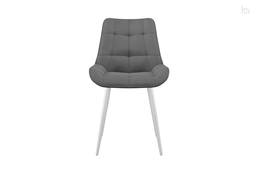 Стул мягкий 206М, микровелюр B22 grey, ножки белые 2 small