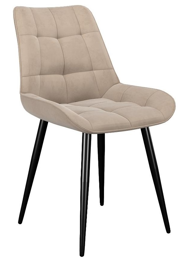 Стул кухонный 206М, микровелюр B3 beige, ножки черные