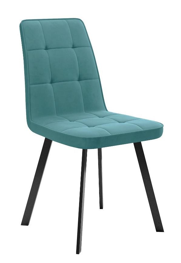 Мягкий стул 207, микровелюр B15 mint, ножки черные