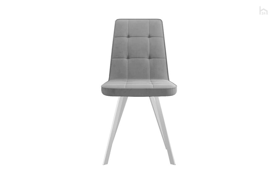 Обеденный стул 207, микровелюр B22 grey, ножки белые 2 small