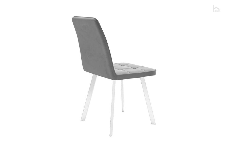 Обеденный стул 207, микровелюр B22 grey, ножки белые 3 small