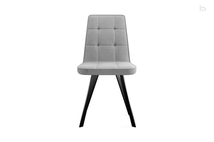 Стул 207, микровелюр B22 grey, ножки черные 3 small