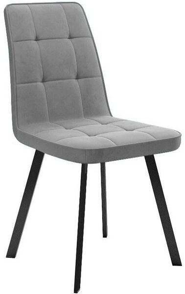 Стул 207, микровелюр B22 grey, ножки черные
