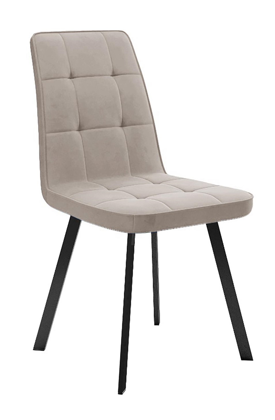 Кухонный стул 207, микровелюр B3 beige, ножки черные