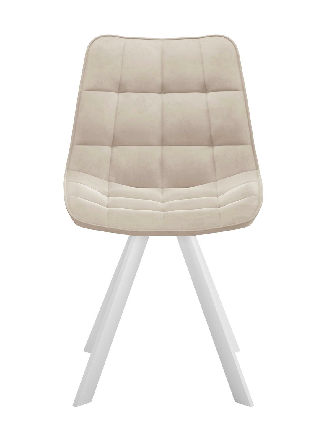 Стул мягкий 229 Поворотный, Микровелюр B03 Beige / опоры белые 2 small