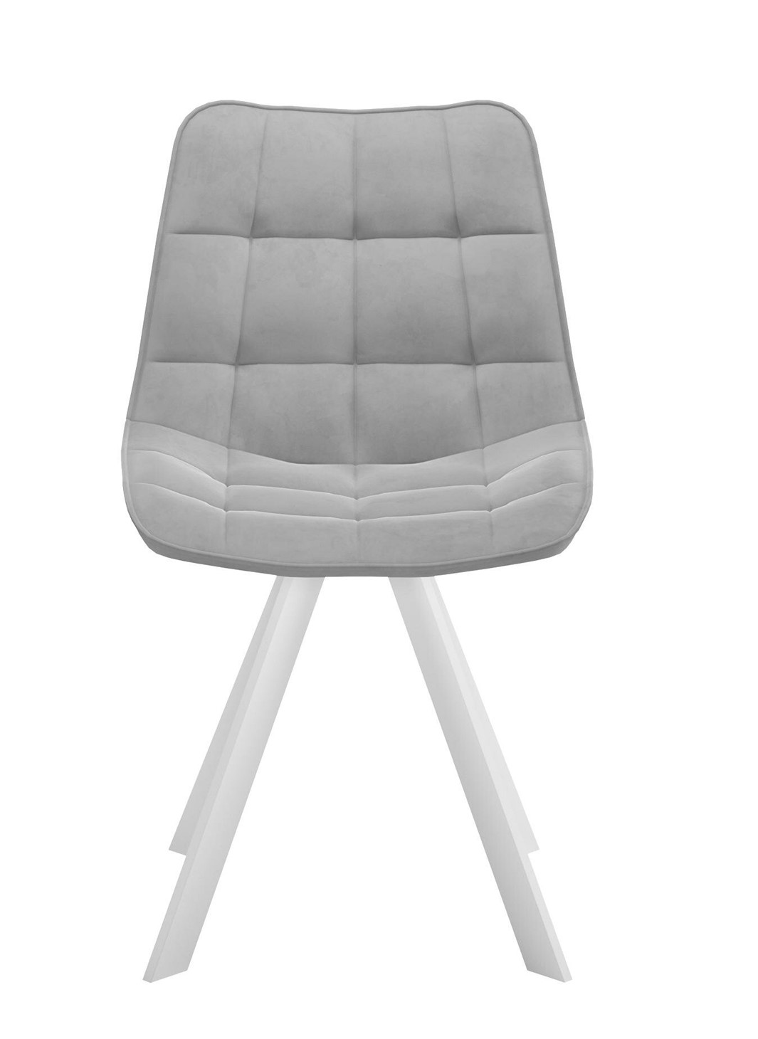 Обеденный стул 229 Поворотный, Микровелюр B22 Grey / опоры белые 2 small