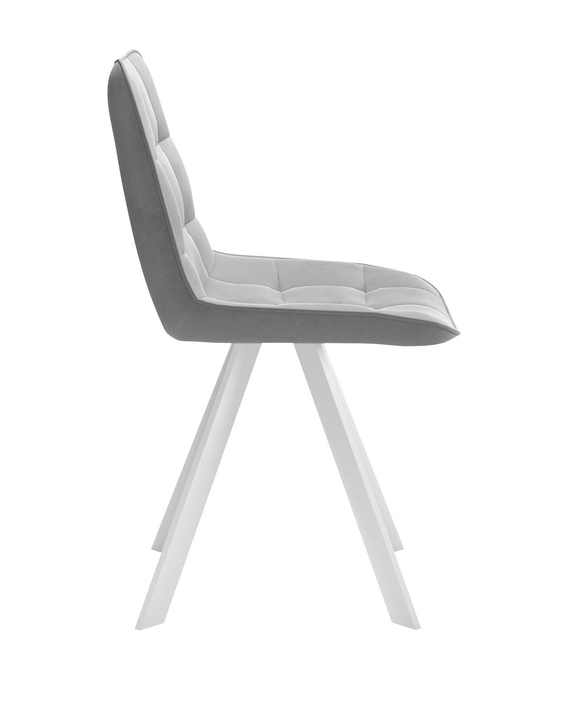 Обеденный стул 229 Поворотный, Микровелюр B22 Grey / опоры белые 4 small