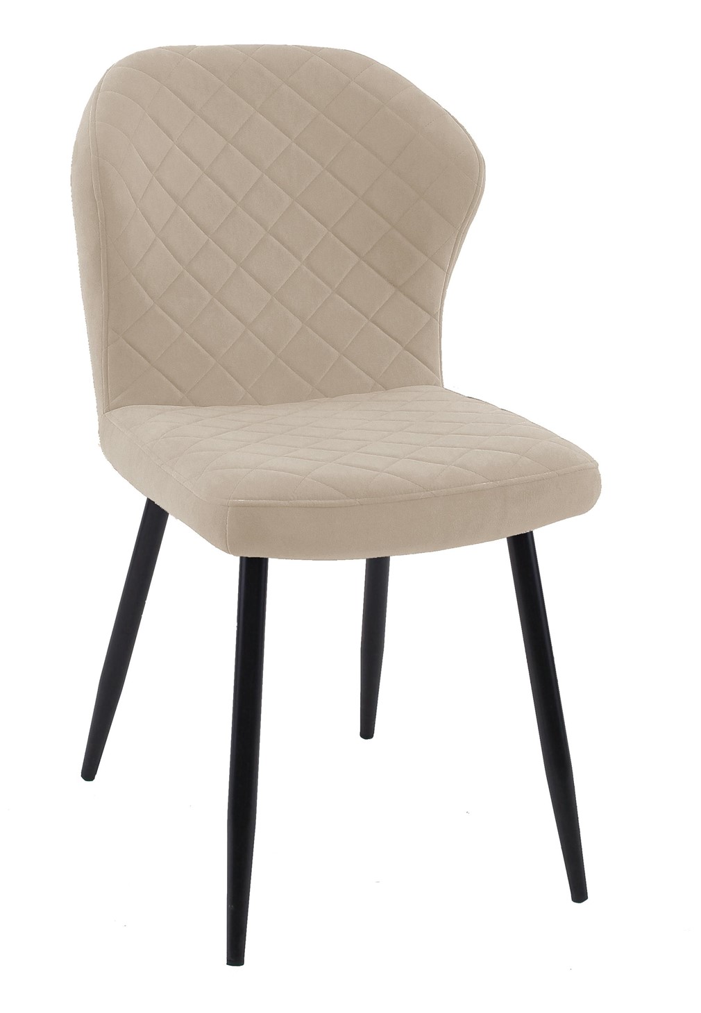 Стул обеденный 239, микровелюр B3 beige, ножки черные