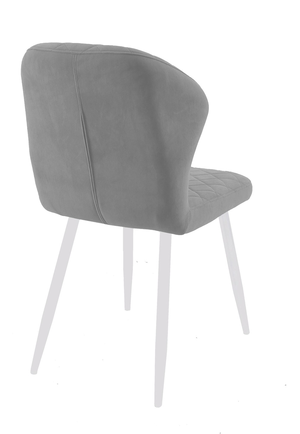 Мягкий стул 239, микровелюр B22 grey, ножки белые 3 small
