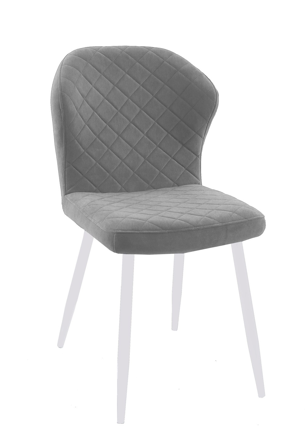 Мягкий стул 239, микровелюр B22 grey, ножки белые