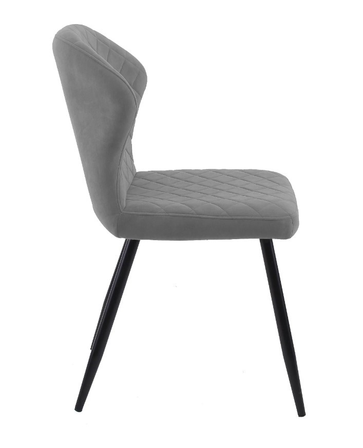 Кухонный стул 239, микровелюр B22 grey, ножки черные 2 small