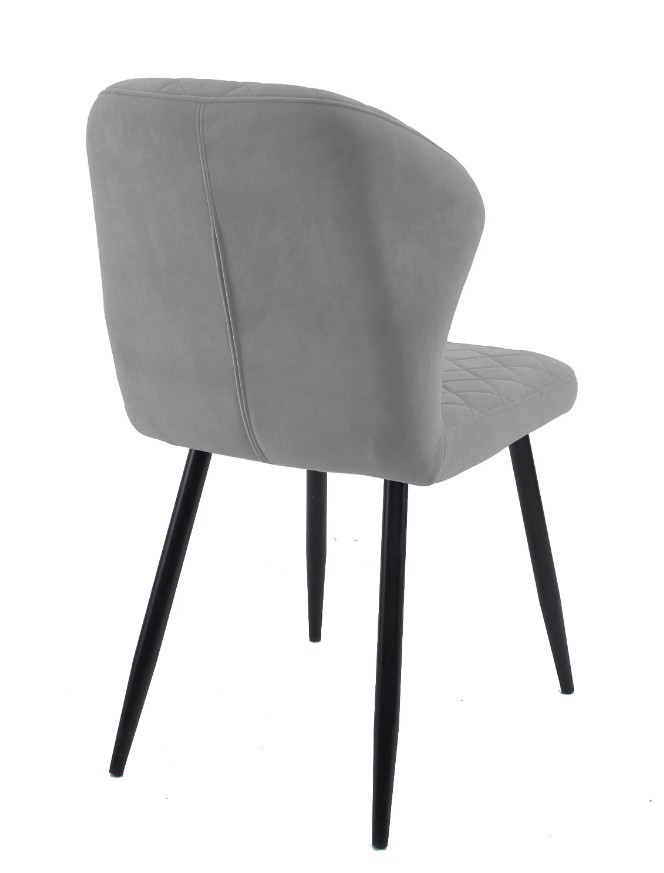 Кухонный стул 239, микровелюр B22 grey, ножки черные 3 small