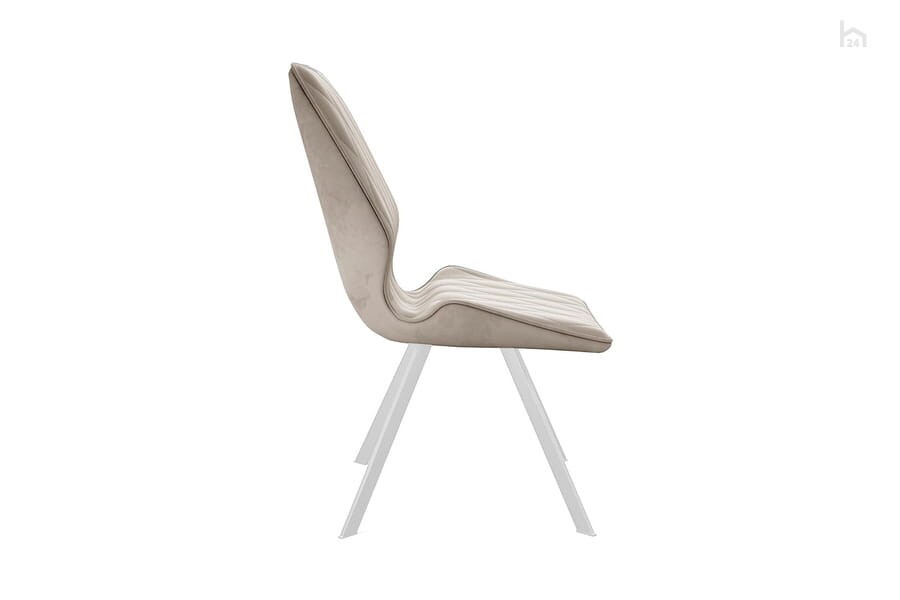 Кухонный стул 242, микровелюр B03 beige, ножки белые 3 small
