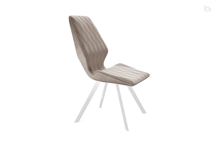 Кухонный стул 242, микровелюр B03 beige, ножки белые 4 small
