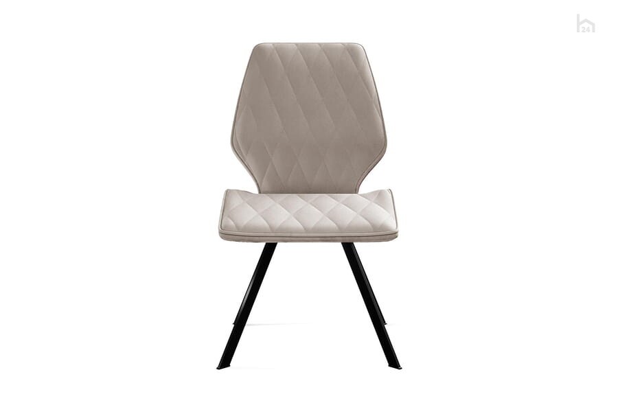 Стул обеденный 242, микровелюр B03 beige, ножки черные 2 small