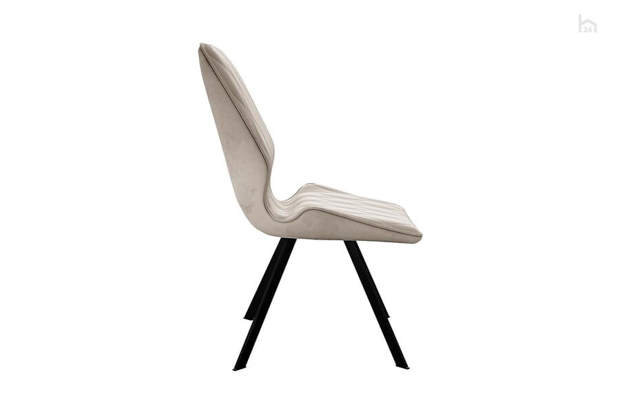 Стул обеденный 242, микровелюр B03 beige, ножки черные 3 small
