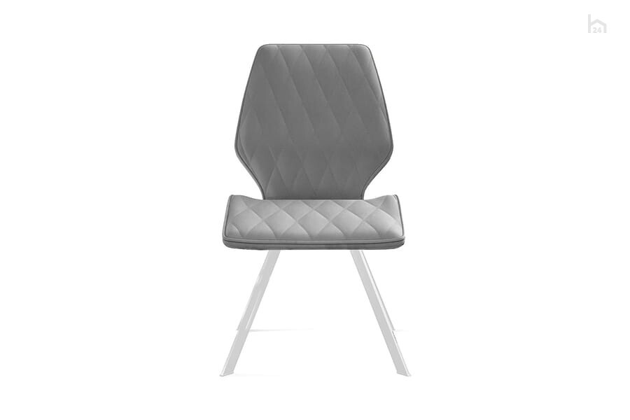 Стул мягкий 242, микровелюр B22 grey, ножки белые 2 small