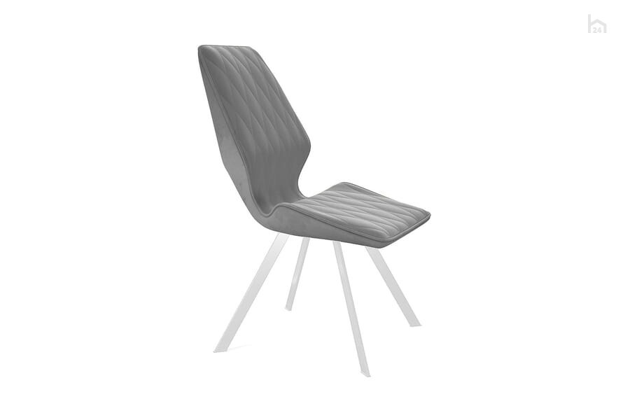 Стул мягкий 242, микровелюр B22 grey, ножки белые 3 small