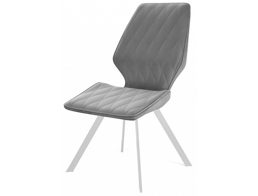 Стул мягкий 242, микровелюр B22 grey, ножки белые