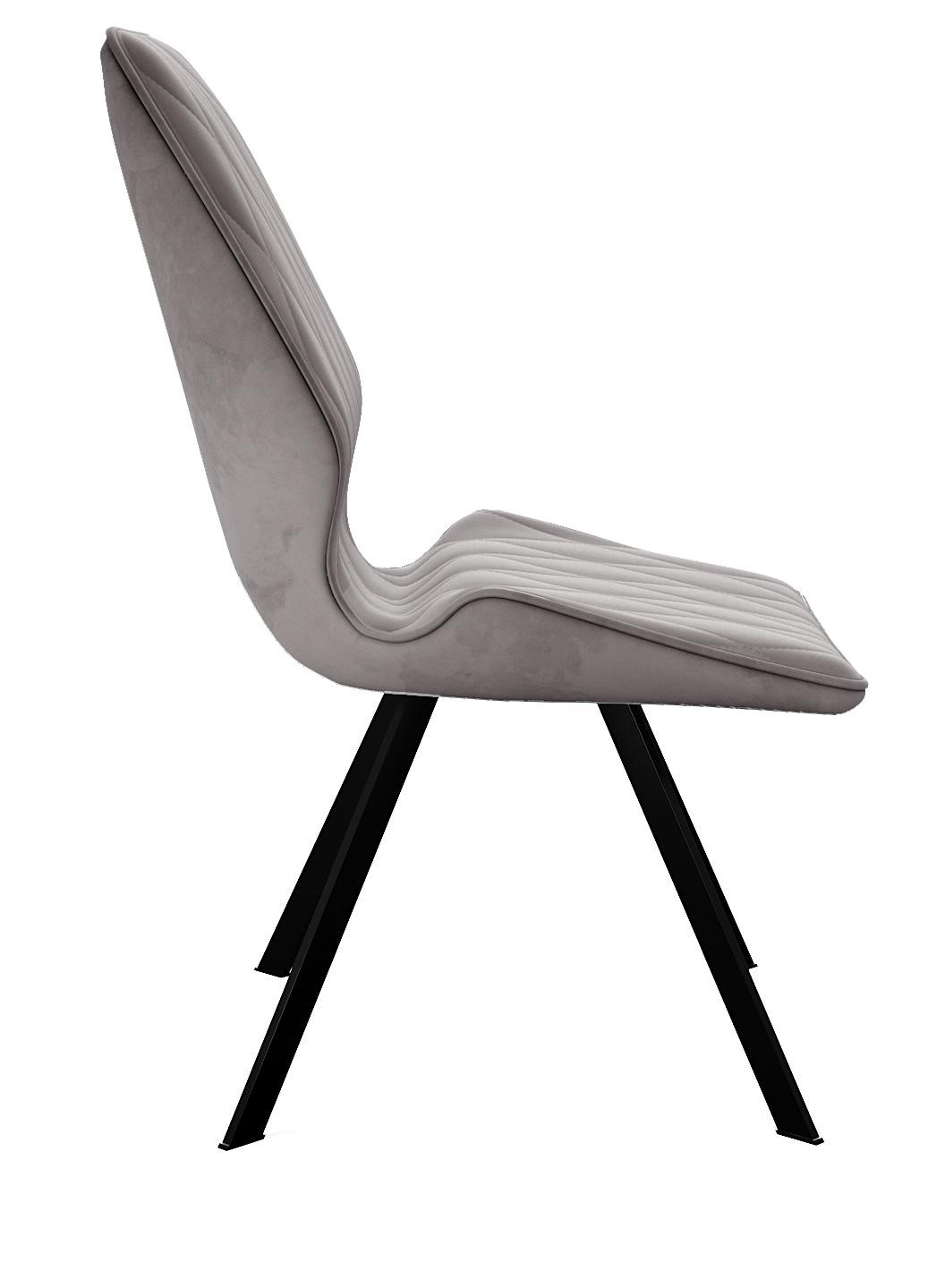 Стул кухонный 242, микровелюр B5 latte, ножки черные 3 small