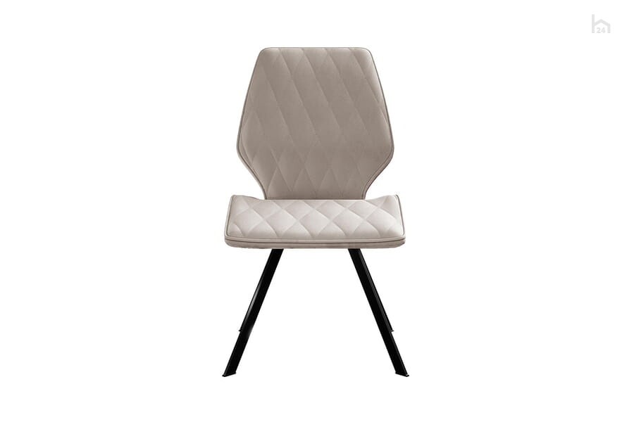 Мягкий стул 243 поворотный, микровелюр B03 beige, ножки черные 2 small