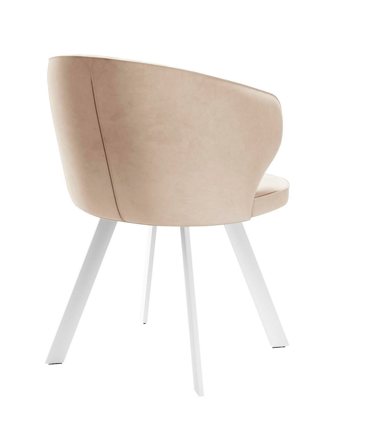 Обеденный стул 249 Поворотный, Микровелюр B03 Beige / опоры белые 3 small
