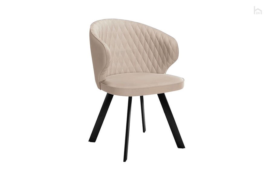 Стул кухонный 249 Поворотный, Микровелюр B03 Beige / опоры черные 2 small