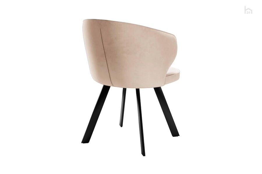 Стул кухонный 249 Поворотный, Микровелюр B03 Beige / опоры черные 5 small