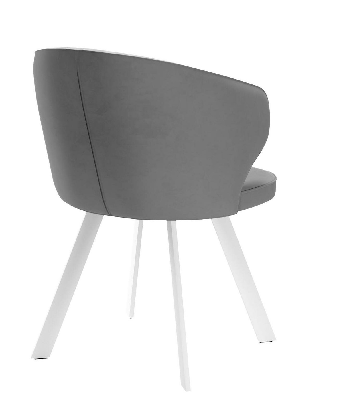 Обеденный стул 249 Поворотный, Микровелюр B22 Grey / опоры белые 3 small