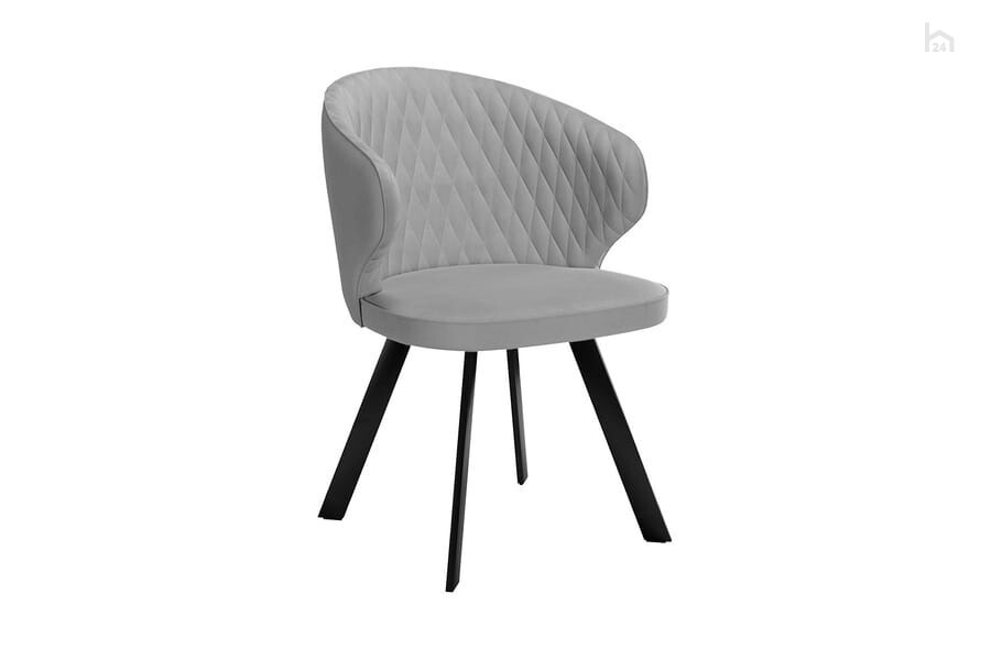 Стул кухонный 249 Поворотный, Микровелюр B22 Grey / опоры черные 2 small