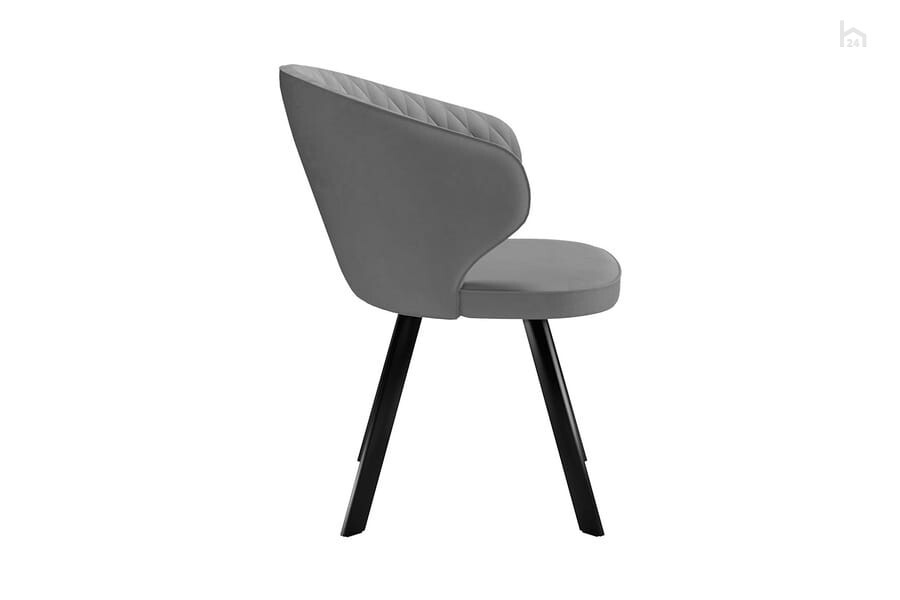 Стул кухонный 249 Поворотный, Микровелюр B22 Grey / опоры черные 4 small